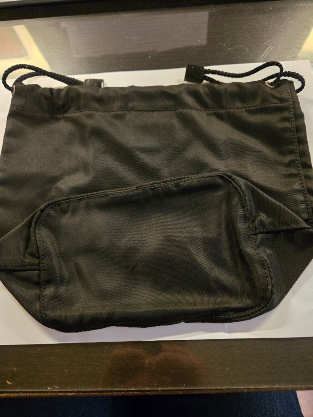 PRADA BLACK COSMETIC DRAWSTRING BAG - Picture 2 of 10